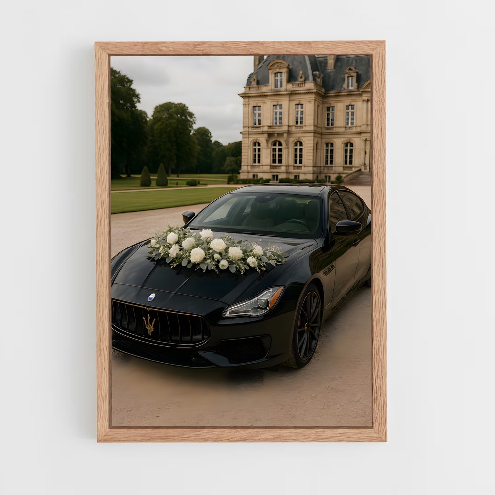 Poster Quattroporte Noir – affiche Maserati (vue 4)